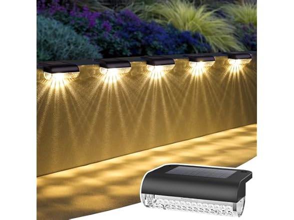 Herzila Solar Deck Lights Outdoor | 3000K Warm White