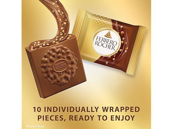 Ferrero Rocher Milk Hazelnut Squares 3.7oz