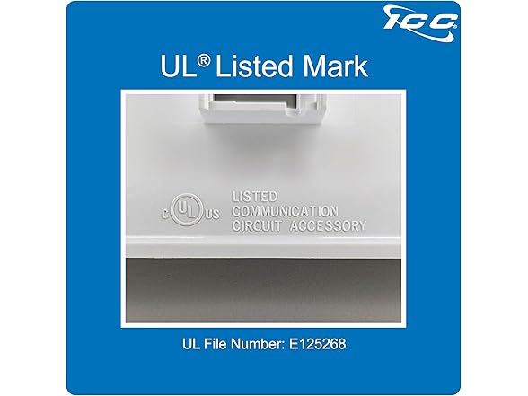 ICC 1-Port Keystone Wall Plate, 25Pk