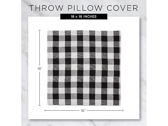 DII Throw Pillow Cover Recycled Cotton, 18"