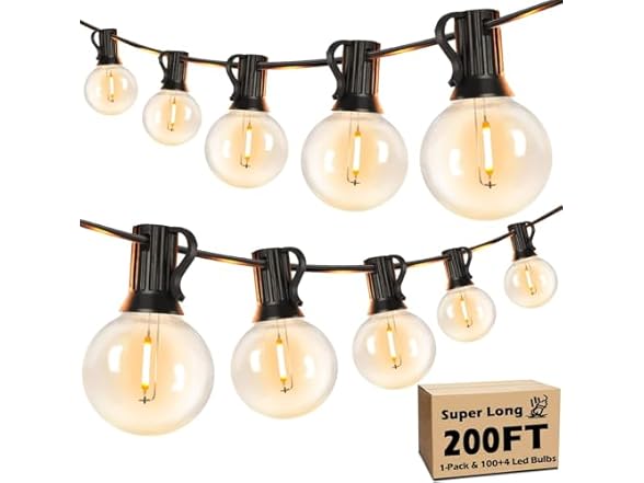 Brightever 200FT Outdoor String Lights Dimmable