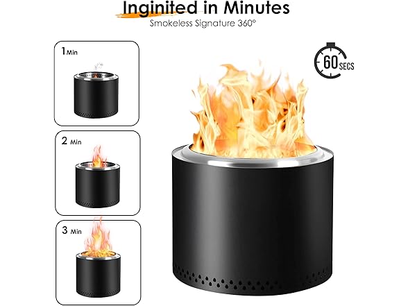 Red Mountain Valley 19'' Portable Wood Burning Smokeless Fire Pit