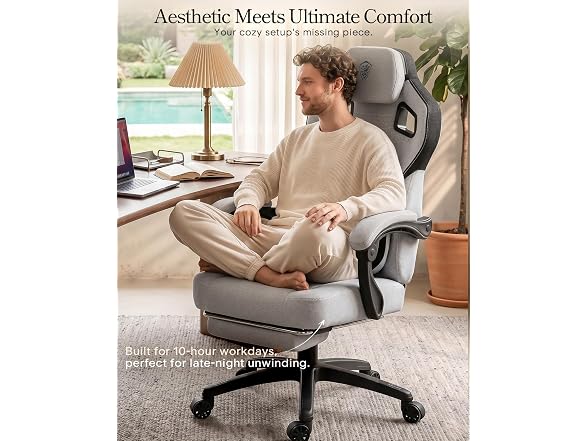 Dowinx Woven Fabric Gaming Chair Grey