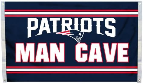 Fremont Die NFL New England Patriots 3' x 5' Flag with Grommets, 3 x 5-Foot, Man Cave
