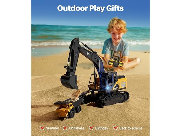 Geyiie Remote Control Digger Toy