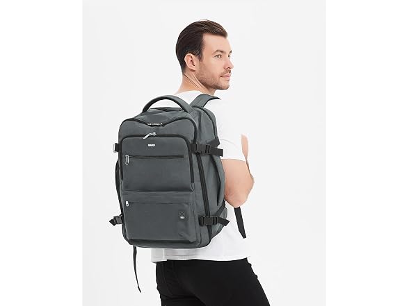 WANDF 18x14x8 Laptop Backpack, Grey
