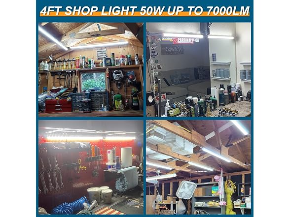 AQIQUUT Led Shop Light 4FT 50W 8-Pack