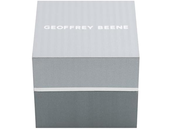 Geoffrey Beene Mens Leather Watch Diamond Dial