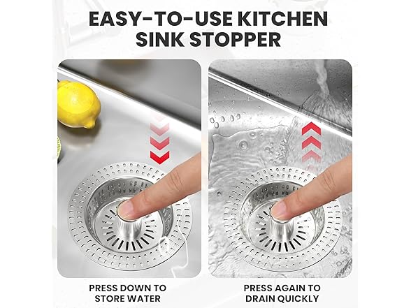 Tecfino Sink Strainer/Stopper Silver
