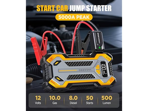 VACASSO Car Jump Starter, 5000A