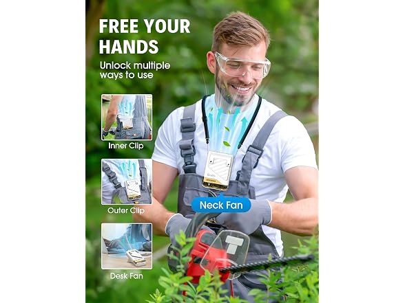 Grelife Portable Waist Fan, 40H Runtime