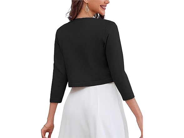 OmicGot W0815 Womens Shrugs Black