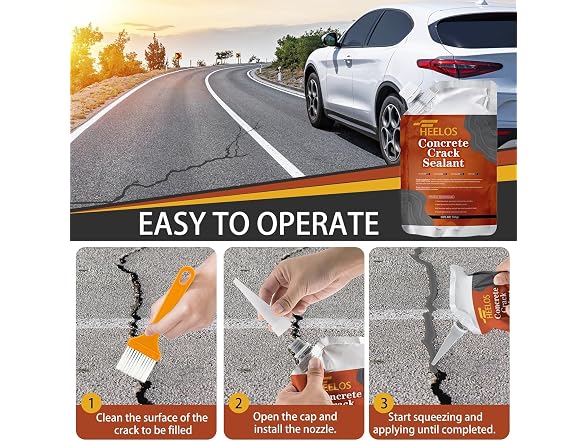 Heelos Concrete Crack Filler 2 Pcs gray