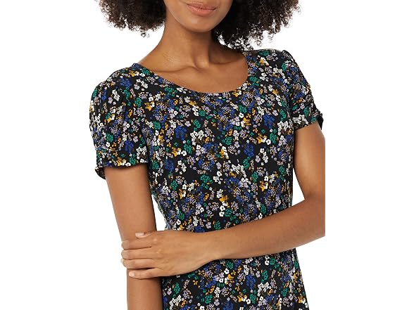 Amazon Essentials Women (XS) Dress Black Ditsy Flo