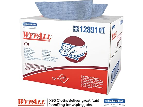 Kimberly-Clark KCC12891-Wypall X90 Cloths
