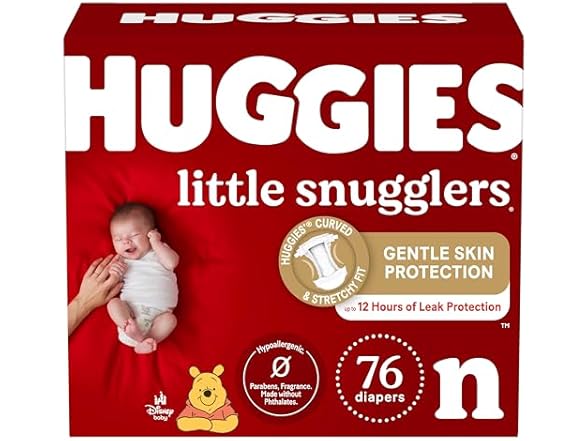 Huggies Newborn Diapers, 76ct