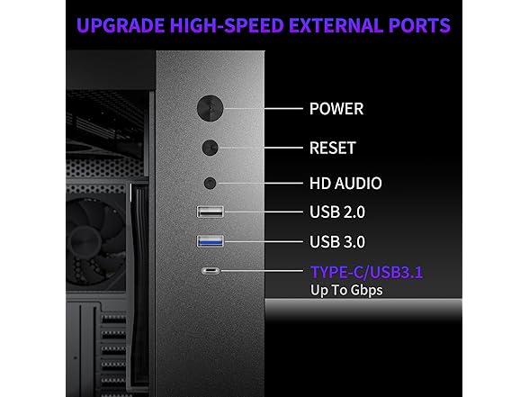 MUSETEX ATX PC Case Mid Tower