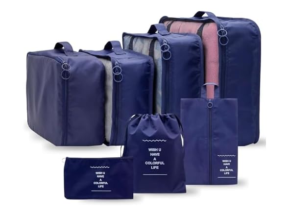 7-Piece Compression Travel Packing Cubes