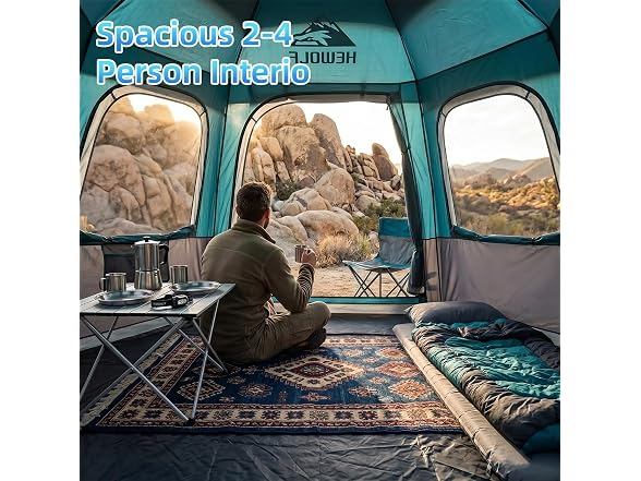 Hewolf 2/3/4 Person Instant Tent