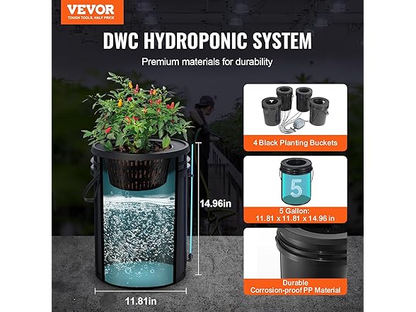 VEVOR DWC Hydroponics Grow System