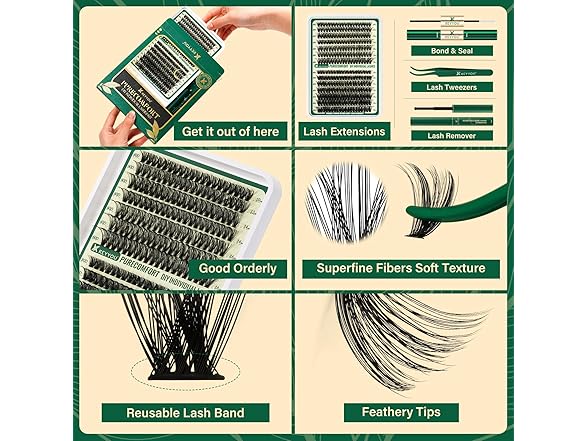 KEYYOU DIY Lash Extension Kit, 280 pcs