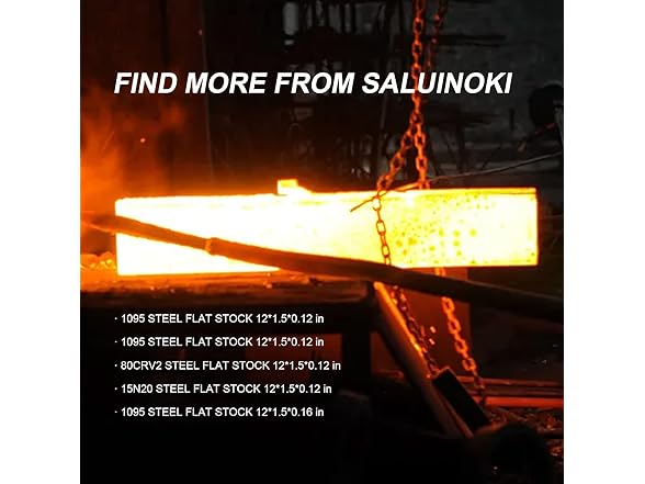 SALUINOKI 15N20 Steel Flat Stock Bar 