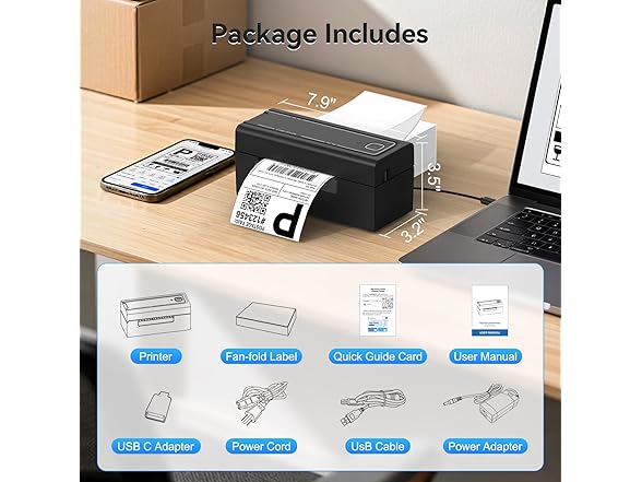 Hoorola Bluetooth Thermal Shipping Label Printer