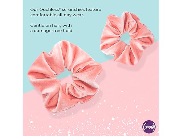 Goody Icy Holiday XL Velvet Scrunchies