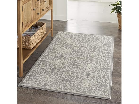 Nourison Jubilant Floral Rug 3x5 Ivory