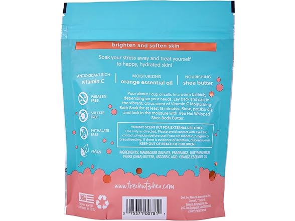 Tree Hut Brightening Bath Soak Vitamin C, 16 oz