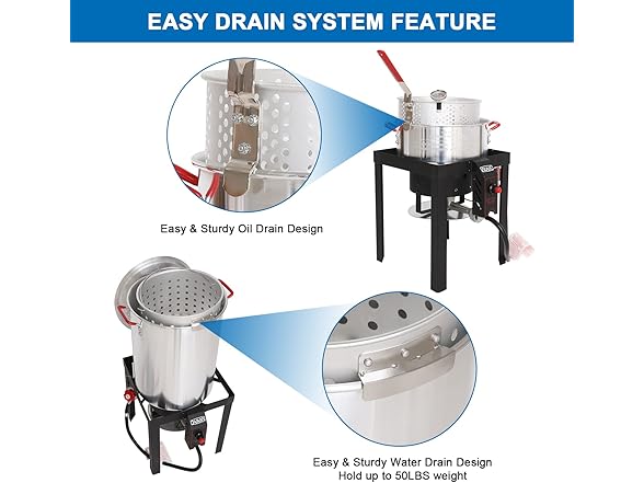 NUUK 30QT Turkey Fryer & 10QT Fish Fryer Combo Kit