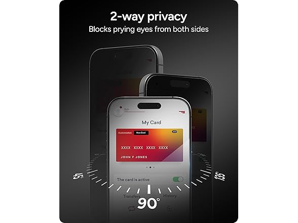 ZAGG iPhone 15 Pro InvisibleShield Glass Elite Privacy Screen Protector