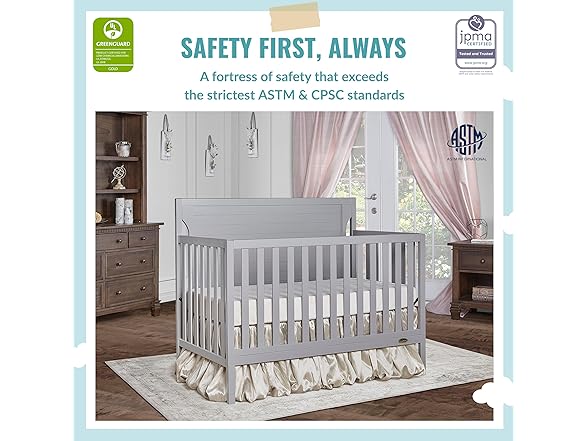 Dream On Me Cape Cod 5-In-1 Convertible Crib