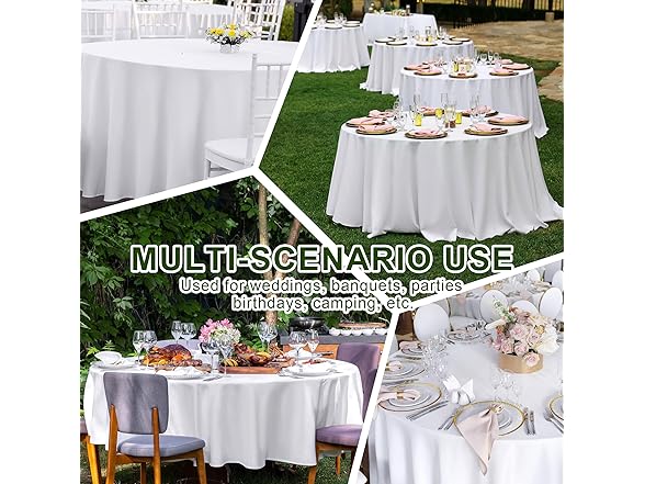10 Pack 120 Inch Round Tablecloth