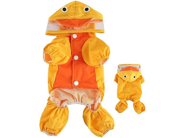 Petper Dog Raincoat (S, Yellow)