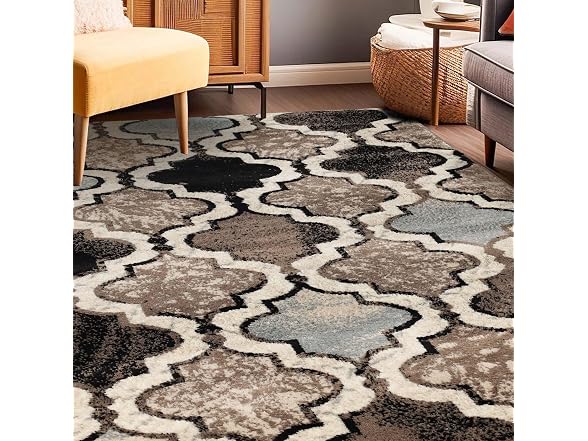 Superior Modern Indoor Rug 5x8 Ivory