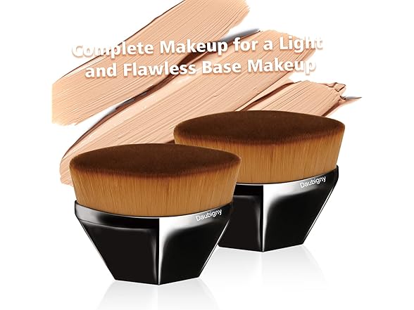 Flat Top Kabuki Makeup Brush w/Case