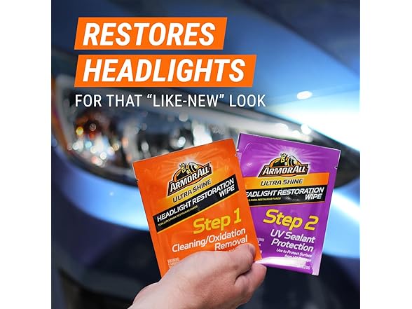 Armor All Car Headlights Cleaner Wipes ,