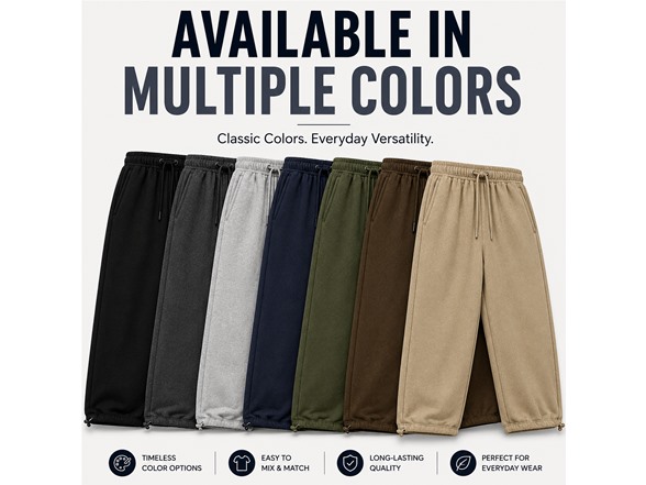 Mens Fleece-Lined Open Bottom Pants