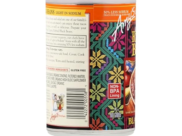 Amy's Low Sodium Black Beans 15.4oz