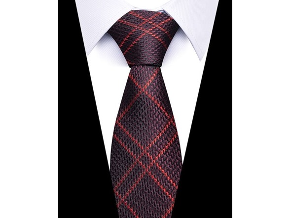 Deep Charcoal & Crimson Plaid