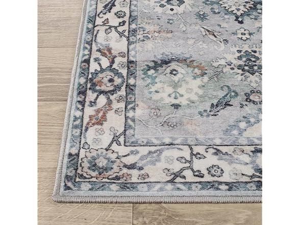 Superior 2'7"x6' Vintage Floral Border Rug
