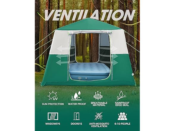 Corani 14.1'x6.5'x9' Inflatable Tent - Nomad Green