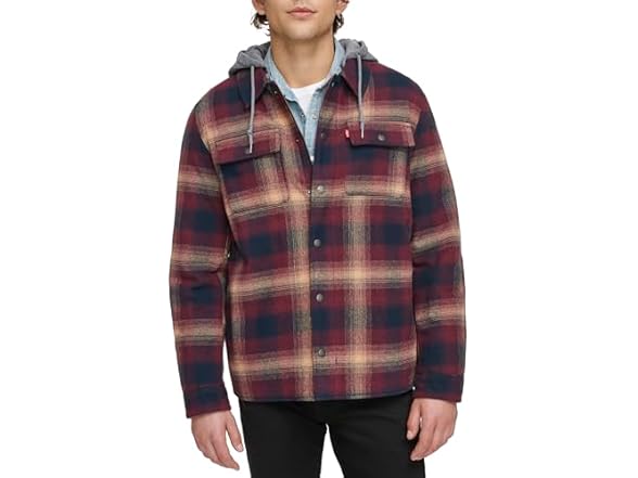 Levis Mens Sherpa Lined Shirt Jacket