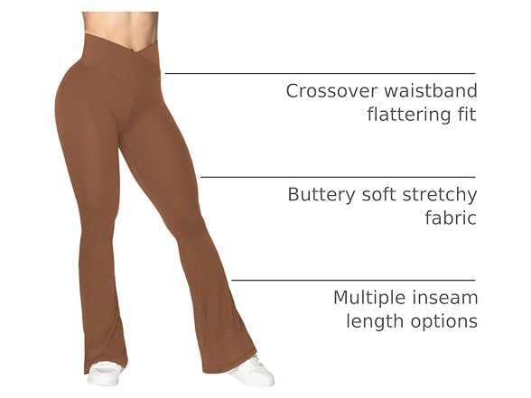 Sunzel Flare Leggings 30in L Wine Red