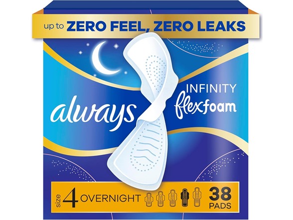 Always Infinity Feminine Pads for Women Flexfoam