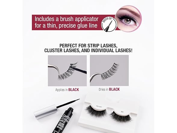 iEnvy Eyelash Adhesive Brush On Latex Free Black