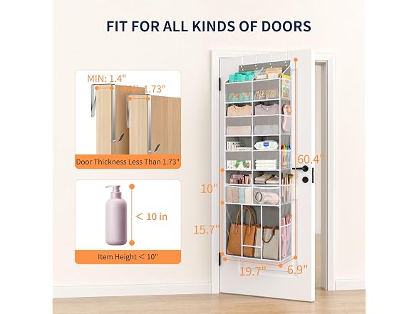 Over the Door Organizer 5-Shelf, Behind