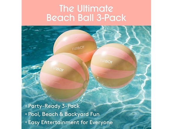FUNBOY 3-Pack Large 20'' Beach Balls