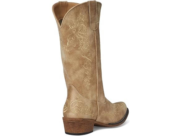 ROPER Judith Vintage Beige Faux Leather